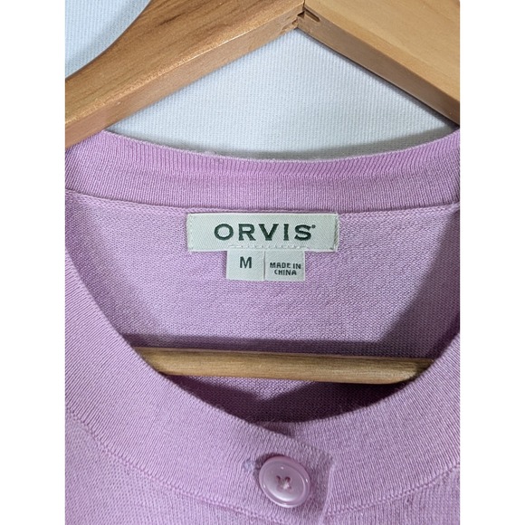 Cashmere Purple Long Sleeve Button Up Cashmere Sweater Size Medium - Picture 3 of 9